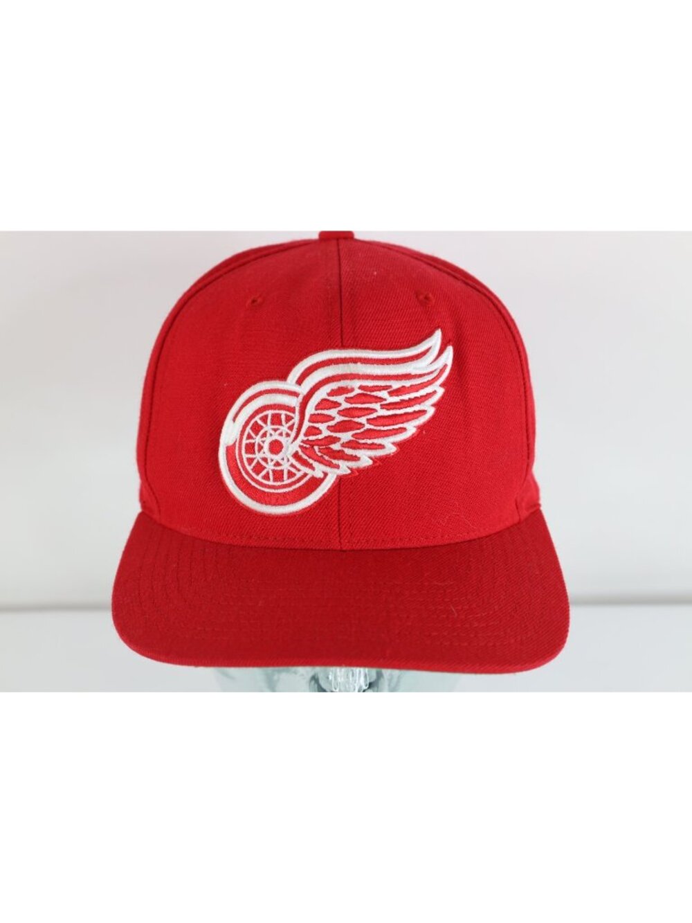 Vintage Mitchell & Ness Detroit Red Wings Hockey Snapback Hat Cap Red Wool